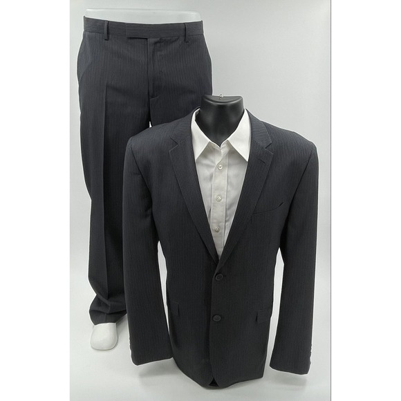 Butler and Webb Other - Butler and Webb Men's Suit‎ Size 44L Grey and Blue Pin Stripe Herringbone